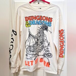 Dungeons & Dragons Graphic Long Sleeve Men Shirt Size Medium